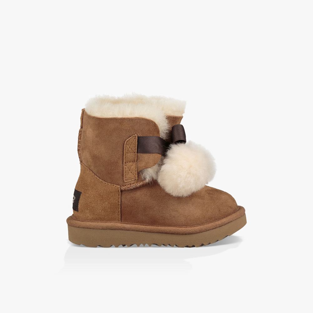 Bottes UGG Gita Fille Marron Soldes 969ESNYO